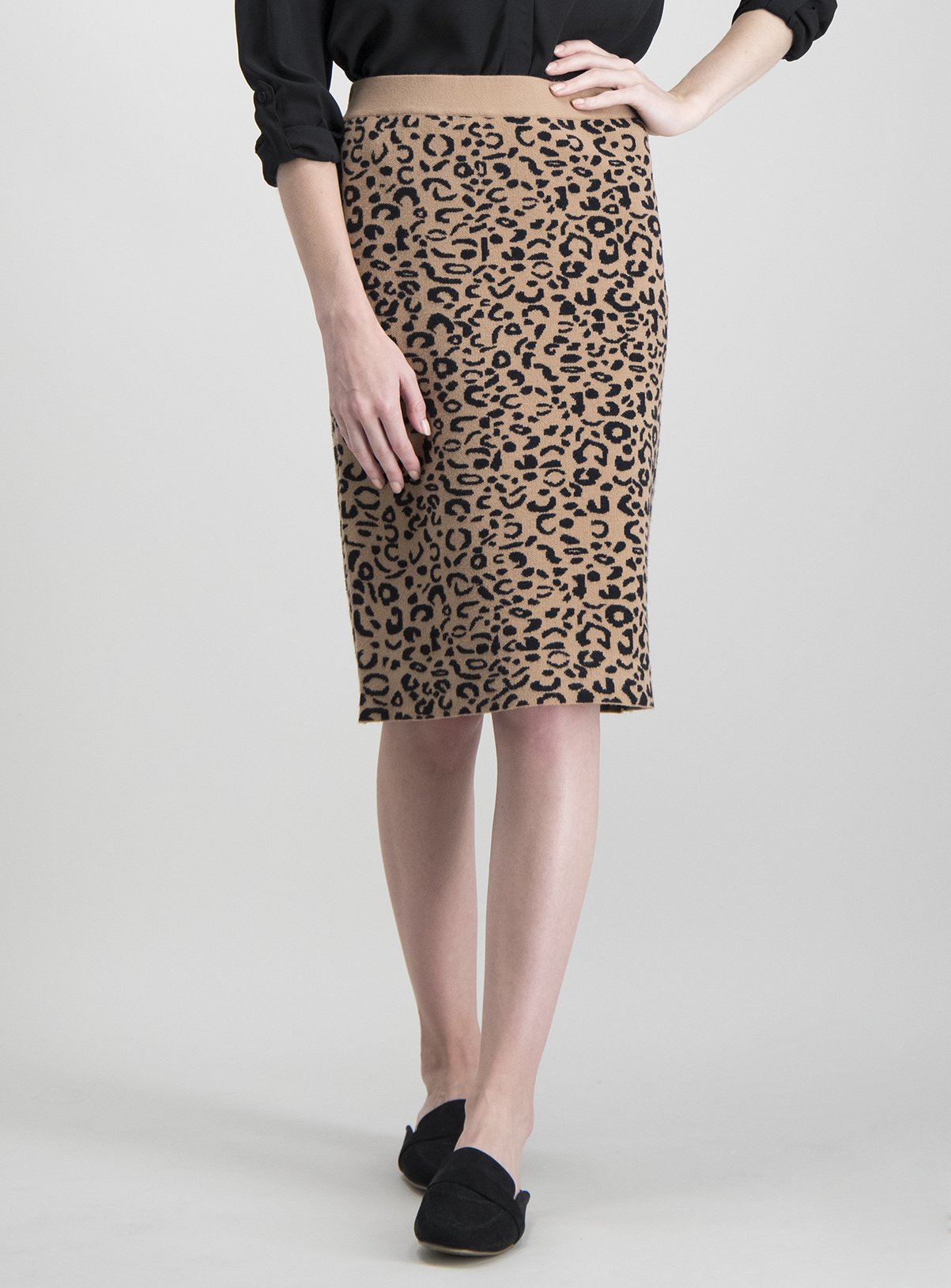 multicoloured leopard print skirt